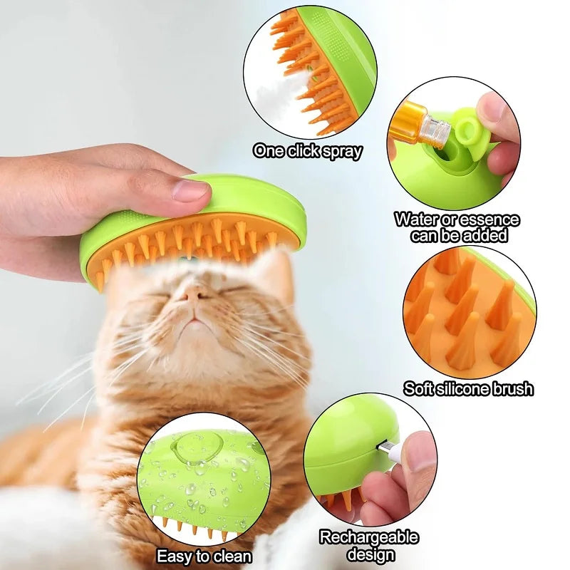 WhiskerWaves™ Steamy Pet Brush